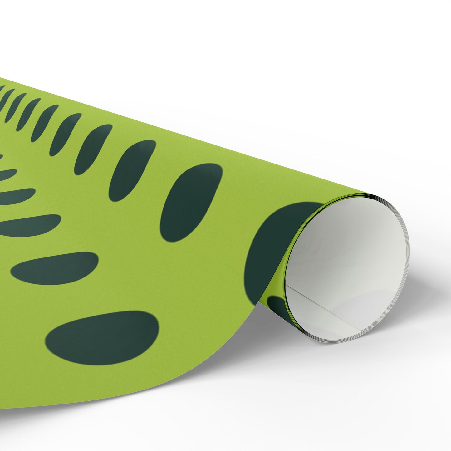 Lime Green with Dark Green Polka Dot Wrapping Paper