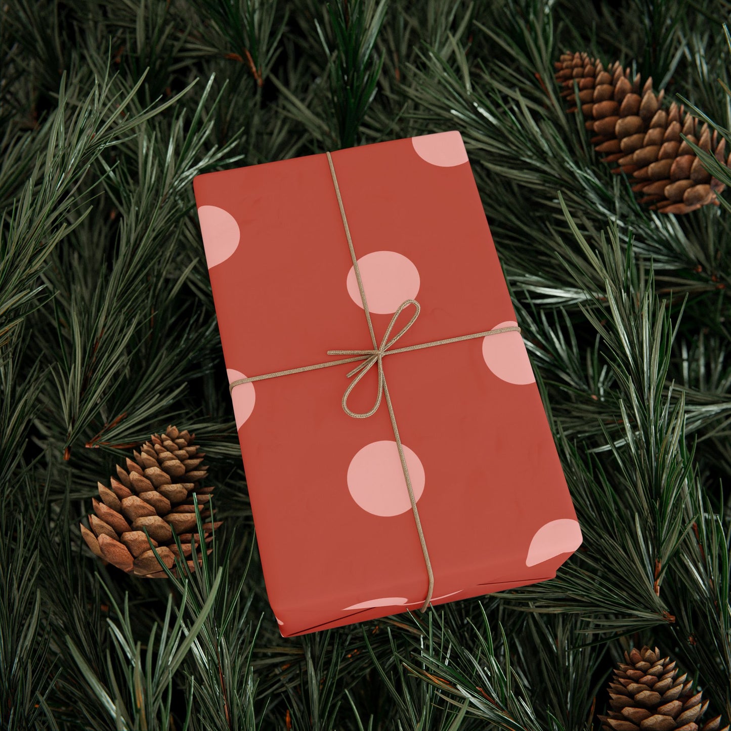 Polka Dot Coral Wrapping Paper