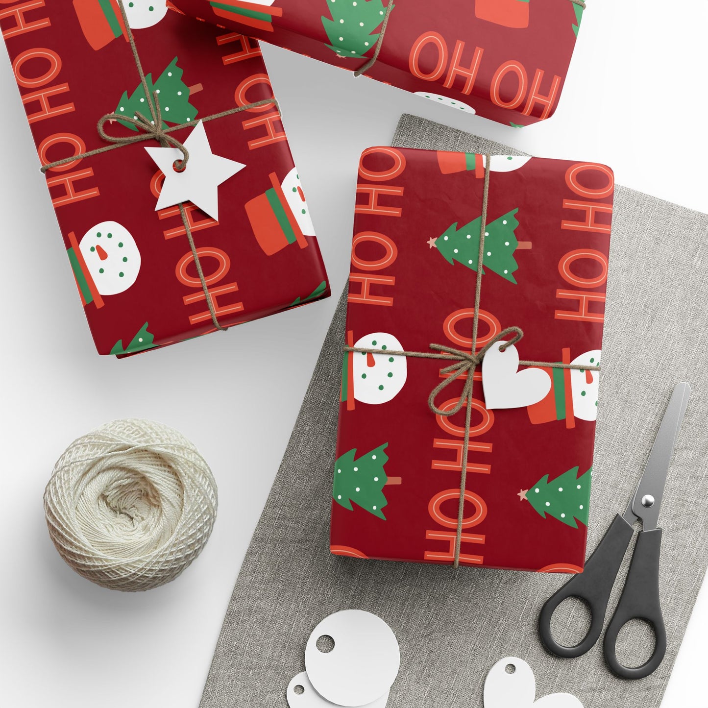 Snowman & Tree Wrapping Paper