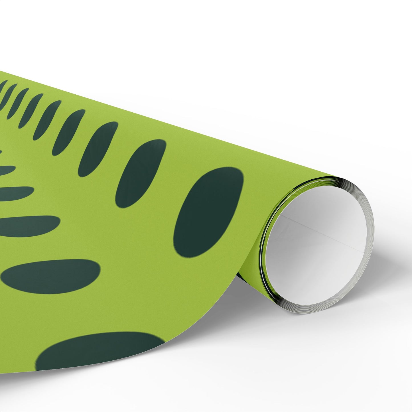 Lime Green with Dark Green Polka Dot Wrapping Paper