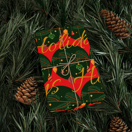 Happy Holidays Traditional Wrapping Paper